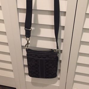 Black on black Large C purse